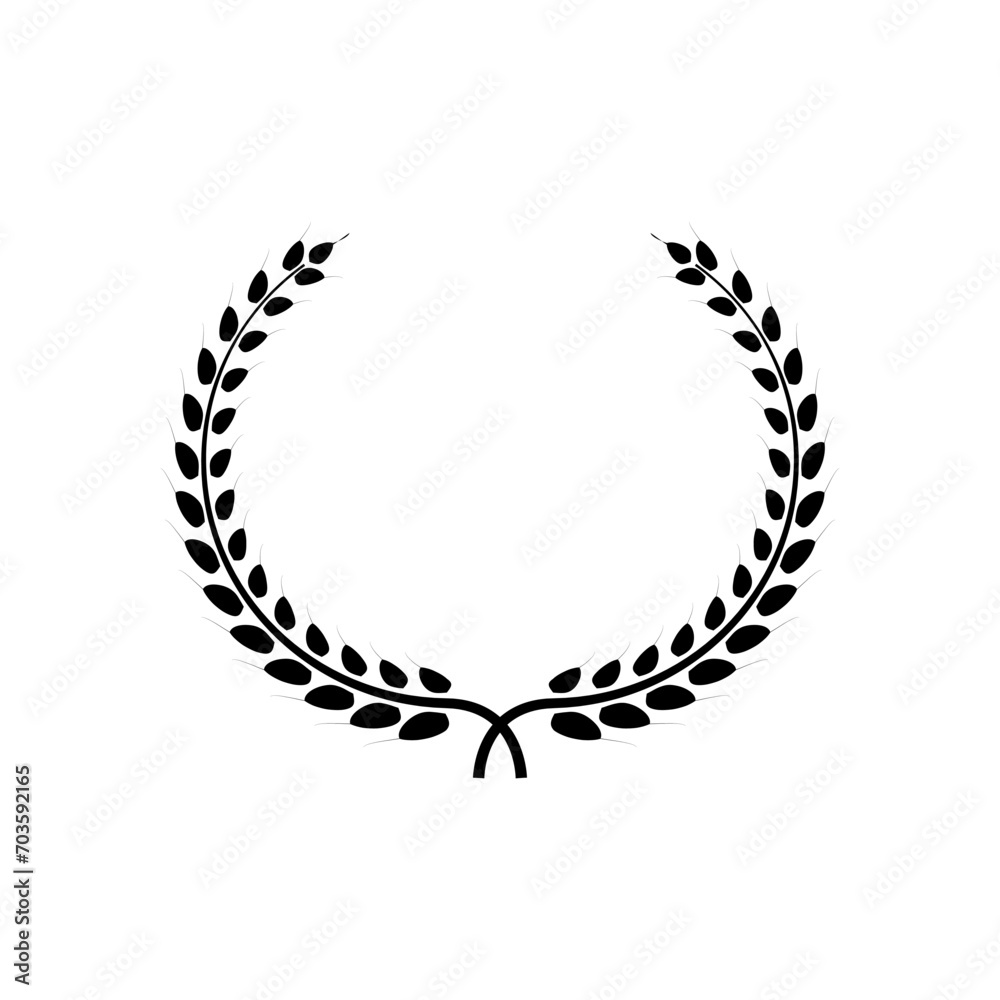 Illustration Vector Graphic of laurel wreath icon design Illustration Vector Graphic of laurel wreath icon design