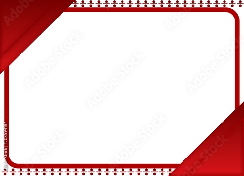 Simple blank background white and red for presentation or business
