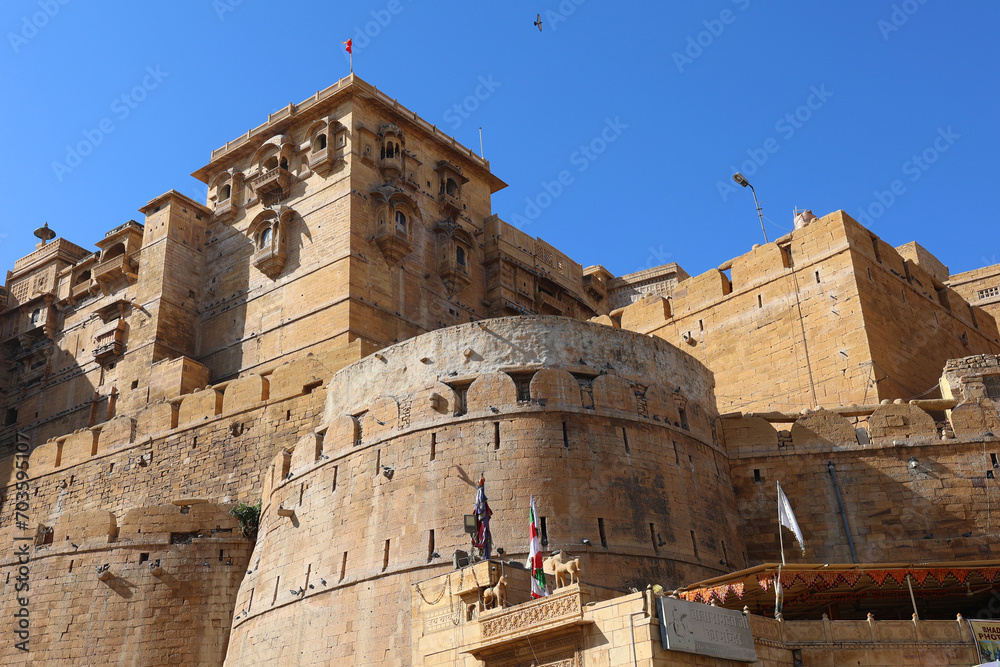 Fort in the city of Jaisalmer, in the Indian state of Rajasthan. It is believed to be one of the very few 