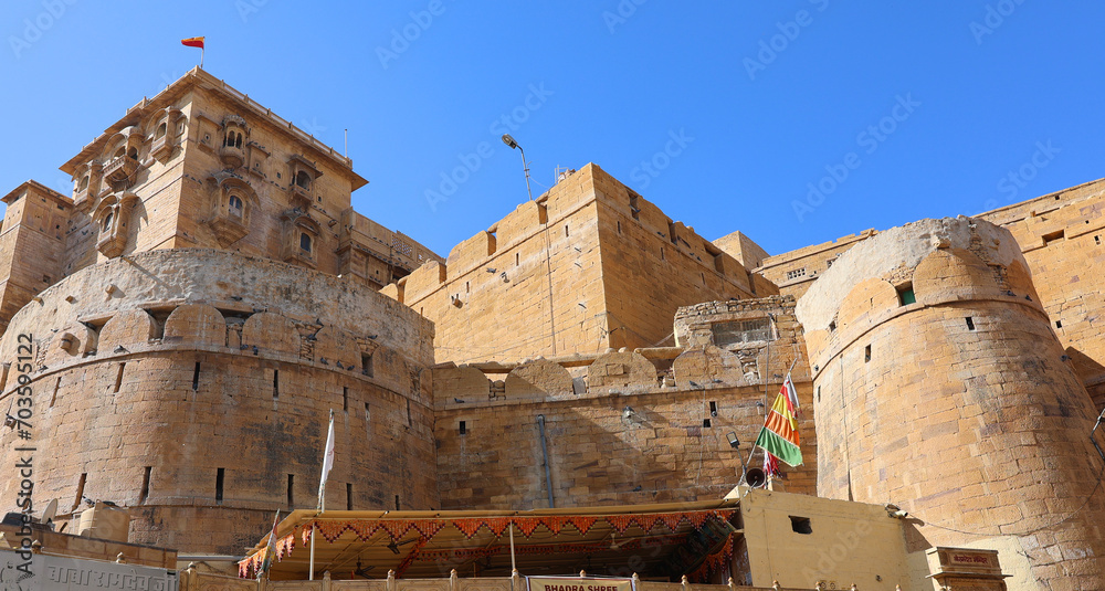 Fort in the city of Jaisalmer, in the Indian state of Rajasthan. It is believed to be one of the very few 