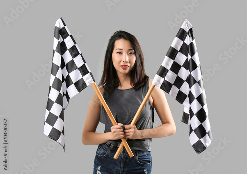 Beautiful Asian woman with ...