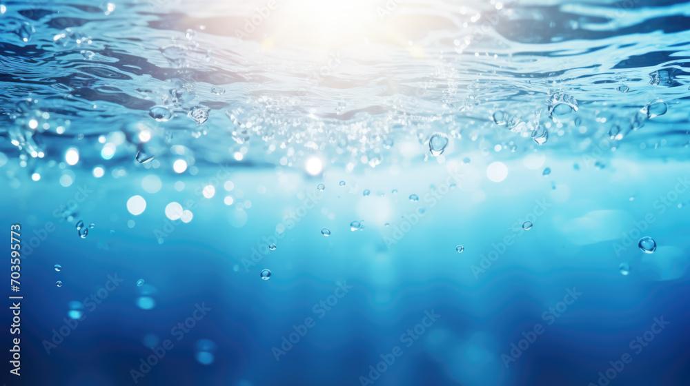 Blurred Water Surface with Bubbles and Splashes Blurred Water Surface with Bubbles and Splashes