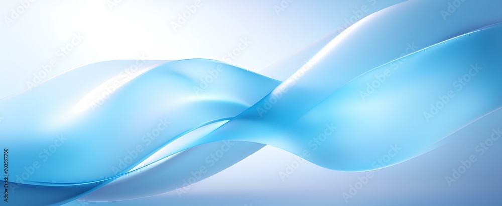 Obraz premium modern minimalism abstract background with smooth blue ribbon on white background, simple, gradient, bright colors. generative AI