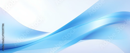 modern minimalism abstract background with smooth blue ribbon on white background, simple, gradient, bright colors. generative AI