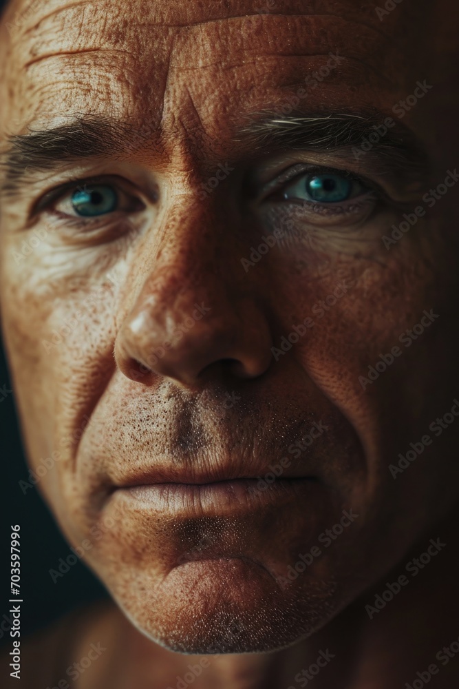 A close-up image of a man with striking blue eyes. Perfect for portraits or advertising campaigns A close-up image of a man with striking blue eyes. Perfect for portraits or advertising campaigns