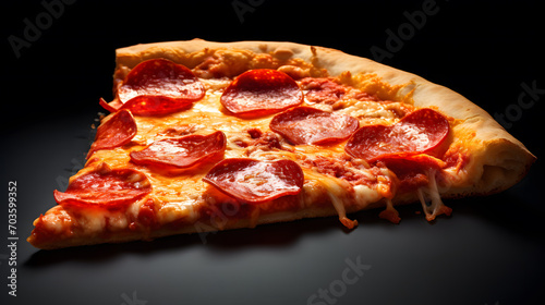 Delicious slice of pizza. Neural network AI generated art