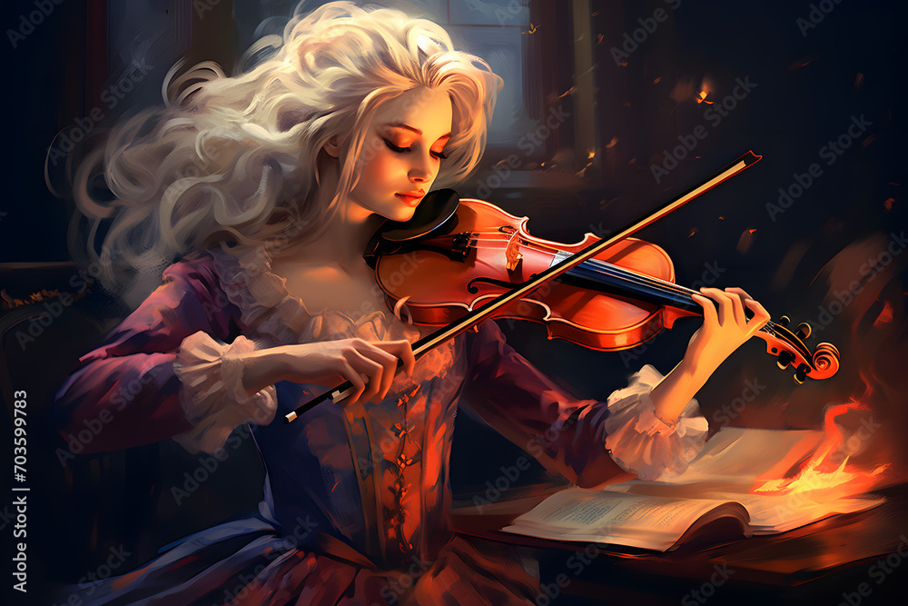 Fototapeta premium classical violin player, classical musician, classical music, violin