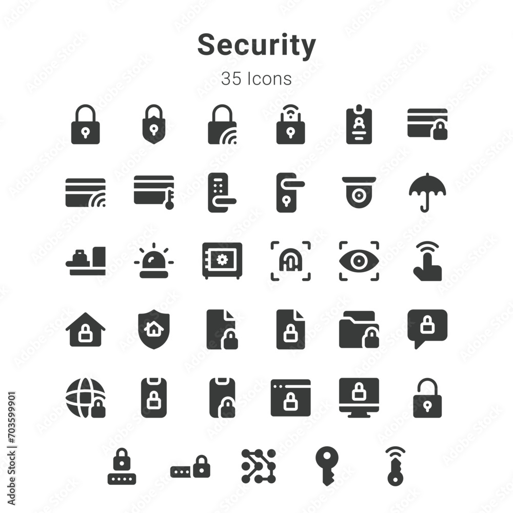 Fototapeta premium security icons