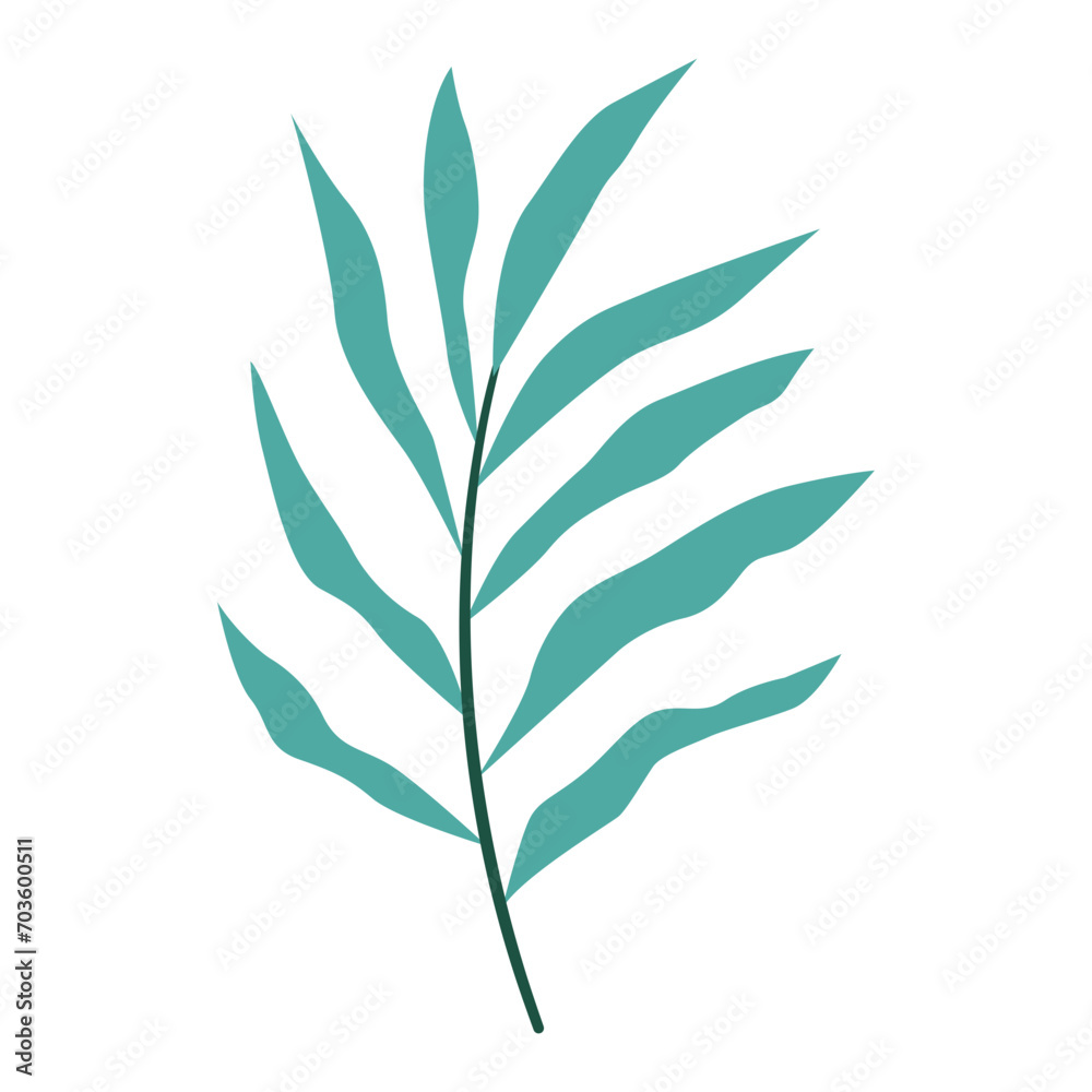 Fototapeta premium Tropical floral illustration. Colorful flat vector illustration with tropical and floral theme.