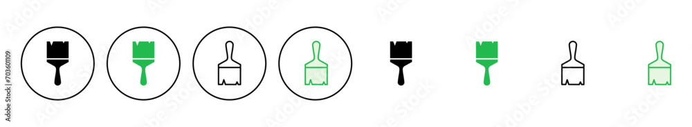 Paint icon set. paint brush icon vector. paint roller icon vector Paint icon set. paint brush icon vector. paint roller icon vector