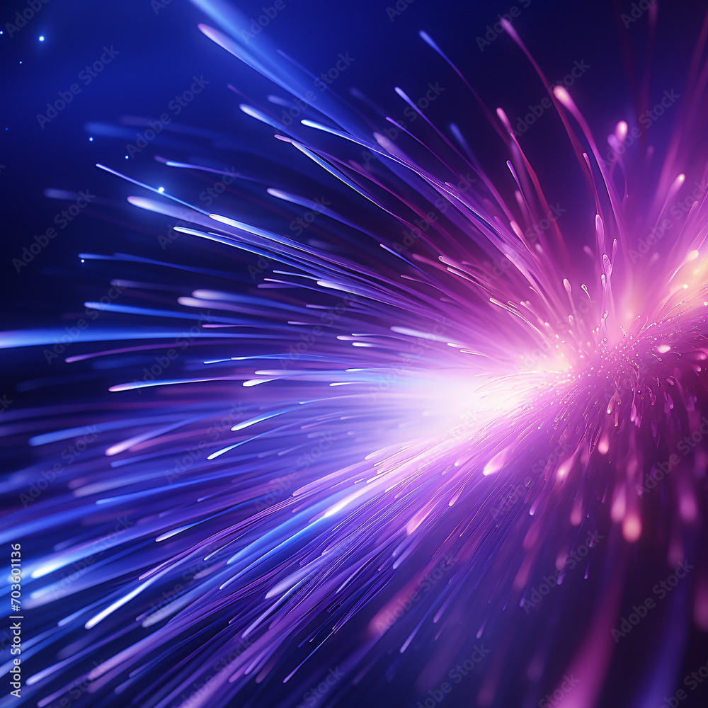 Fototapeta premium Neon abstract colorful lines in motion