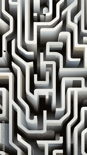 Abstract geometric black and white lines. Vertical wallpaper