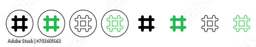 Hashtag icon set. hashtag symbol