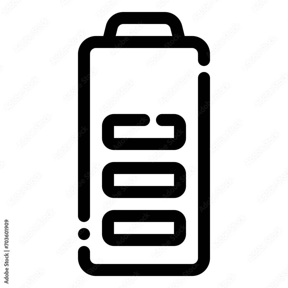 battery icon in line style battery icon in line style