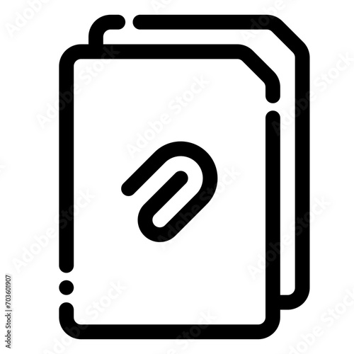 attachment icon in line style