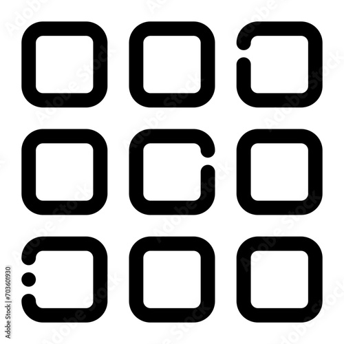 category icon in line style