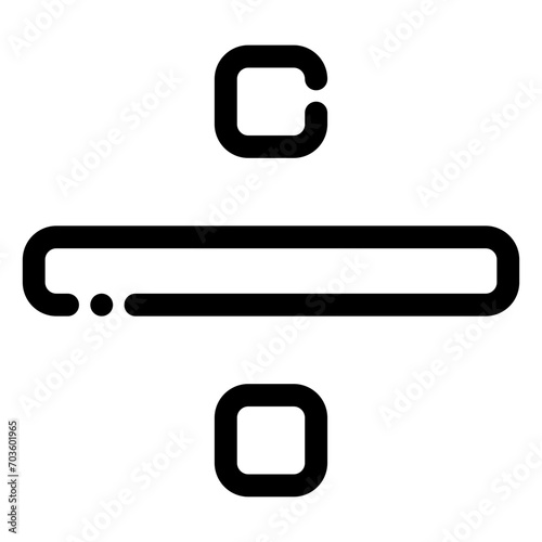 divide icon in line style