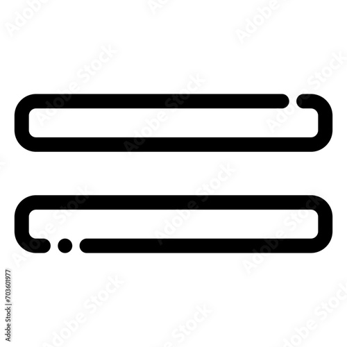 equal icon in line style