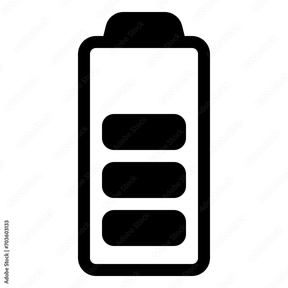 battery icon in solid style battery icon in solid style