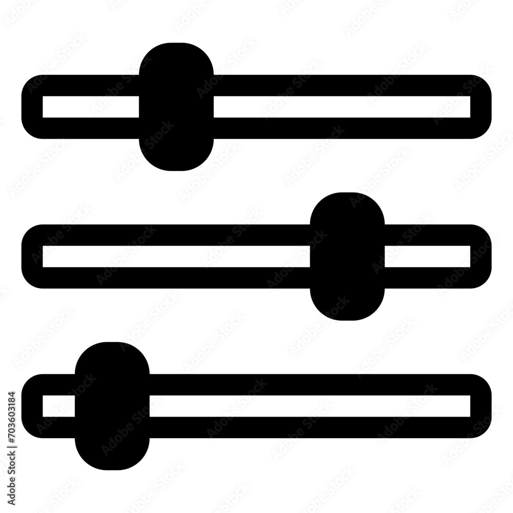 slider icon in solid style slider icon in solid style