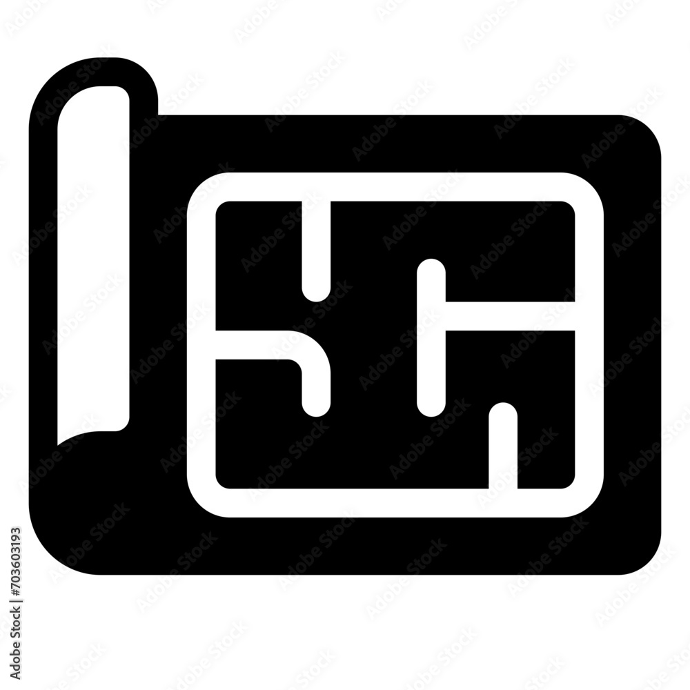 blueprint icon in solid style blueprint icon in solid style