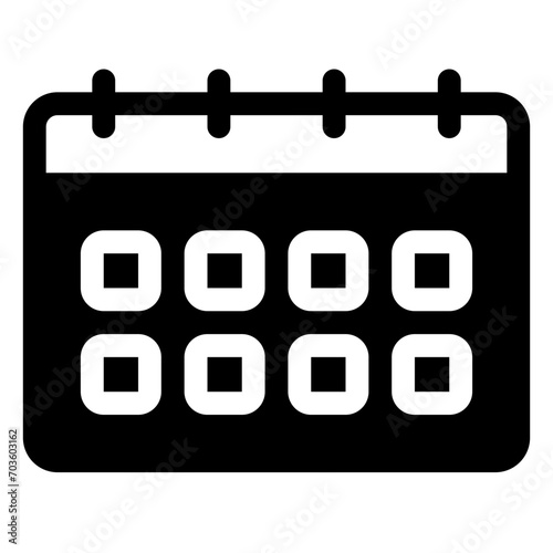 calendar icon in solid style