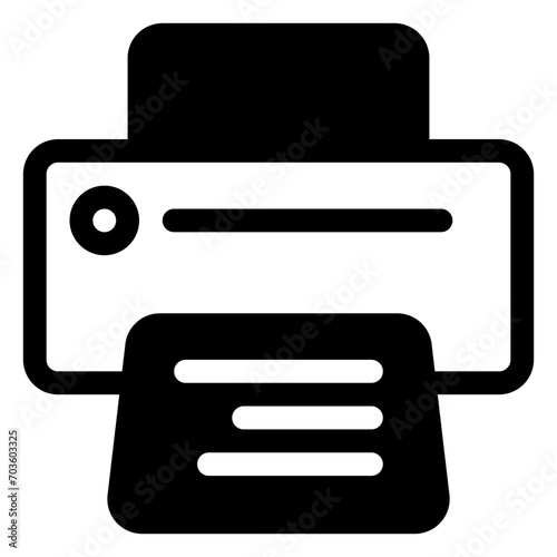 printer icon in solid style