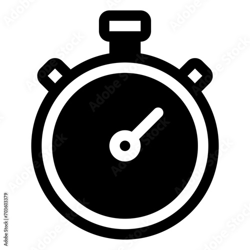 stopwatch icon in solid style