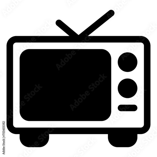 television icon in solid style