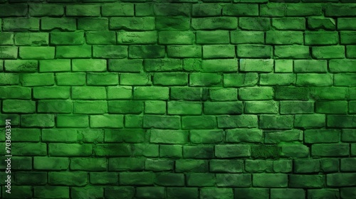 Green Brick Wall Background