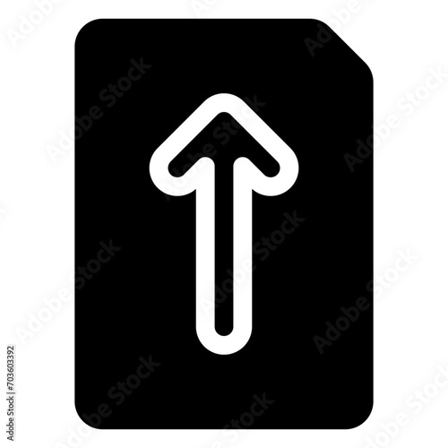 upload icon in solid style