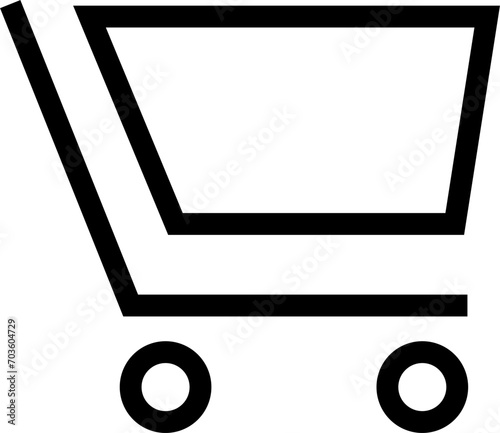 shopping cart icon in transparent background