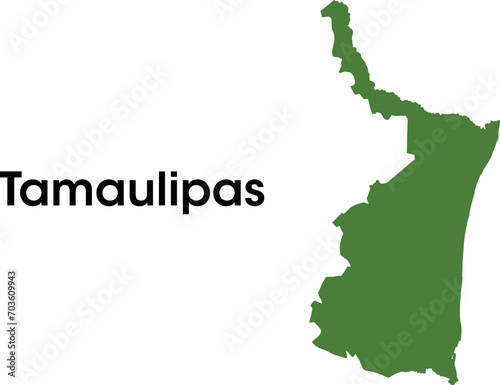Tableau sur toile Tamaulipas state map