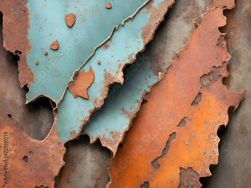 Close-Up of Rusted Metal Surface Revealing Intricate Texture and Decay