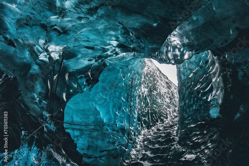 アイスランドの風景 氷の洞窟 アイスケイブ