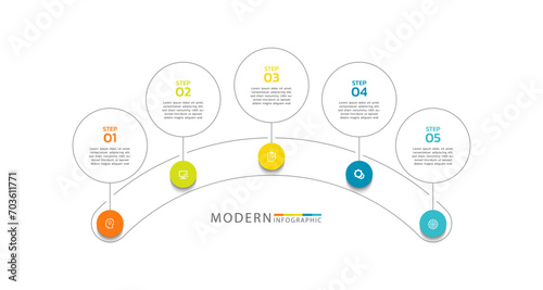 Vector step infographic business  template background