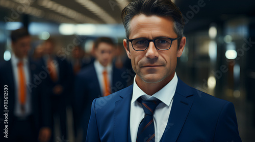 CEO - business executive - profile shot - blue business suit - bakeh elements - stylish fashion - leadership - manager  © Jeff