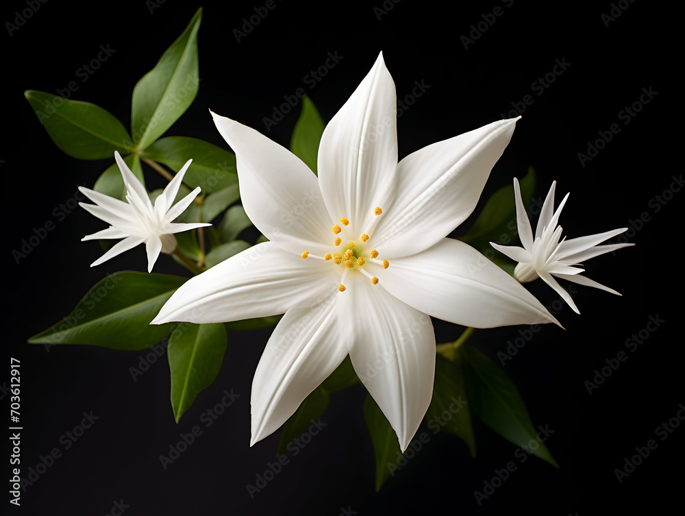 Fototapeta premium Jesmine flower in studio background, single jesmine flower, Beautiful flower images