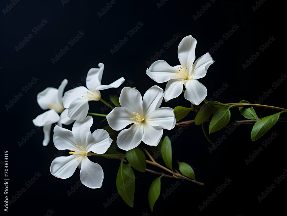 Jesmine flower in studio background, single jesmine flower, Beautiful flower images Jesmine flower in studio background, single jesmine flower, Beautiful flower images