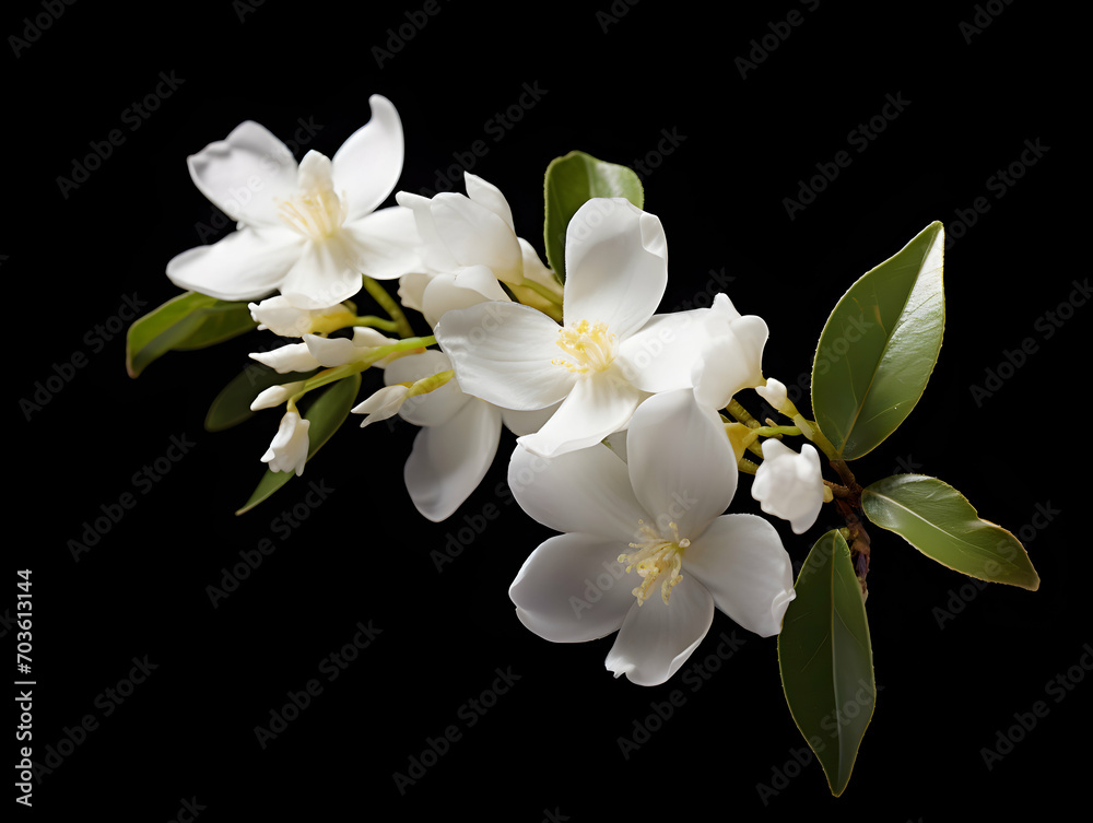 Obraz premium Jesmine&nbsp;flower in studio background, single&nbsp;jesmine&nbsp;flower, Beautiful flower images
