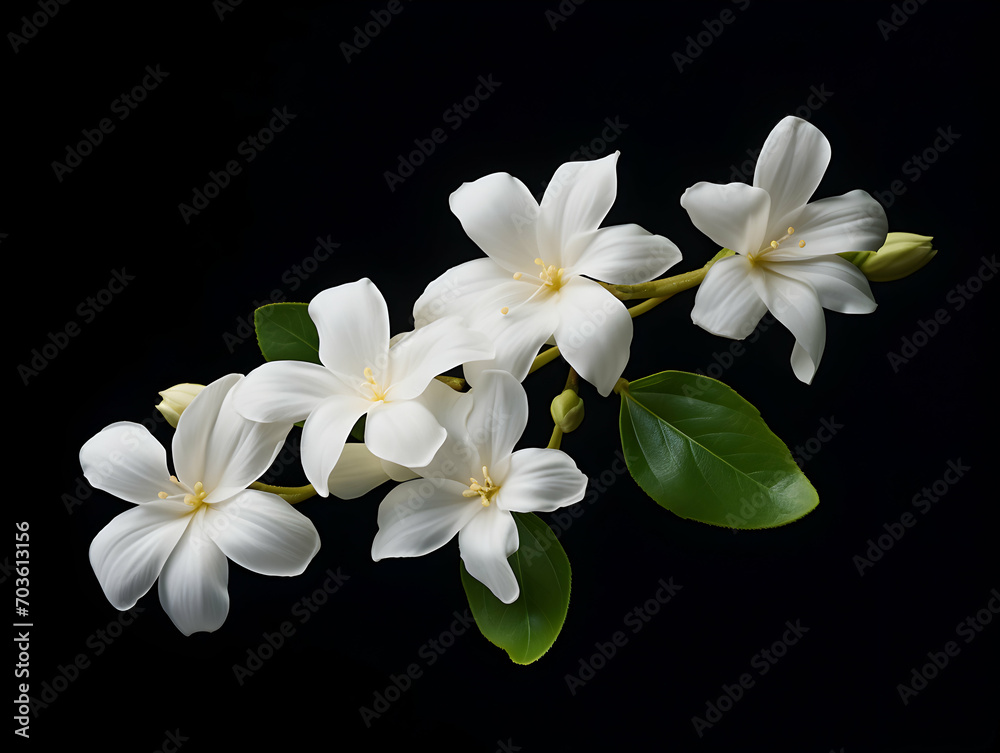 Obraz premium Jesmine flower in studio background, single jesmine flower, Beautiful flower images