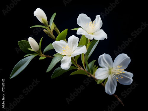 Jesmine flower in studio background, single jesmine flower, Beautiful flower images