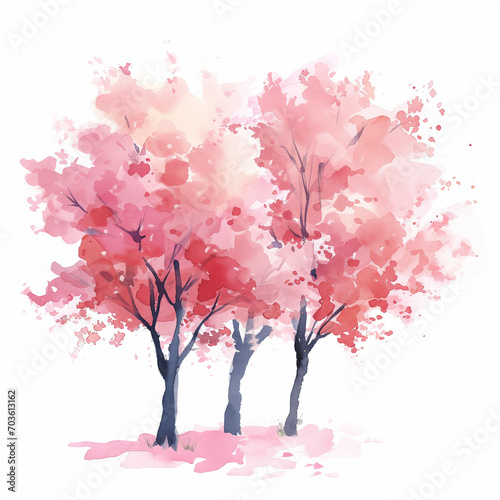 桜の木の水彩イラスト © keisuke