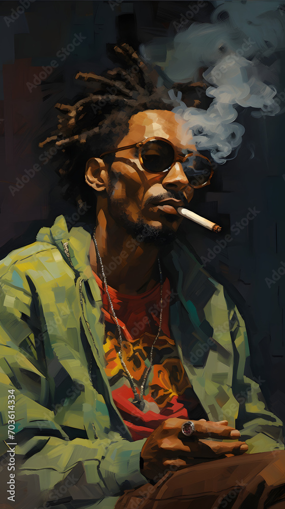 man smoking weed, african american man smoking weed, rasta man, rastafari