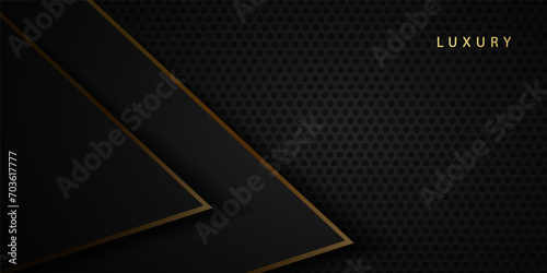 Abstract luxury black and gold color background