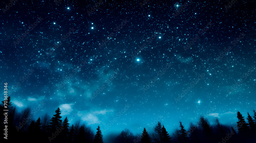 sky background with many stars, sky full of stars - obrazy, fototapety, plakaty 