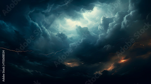dark and cloudy sky background © Gomez