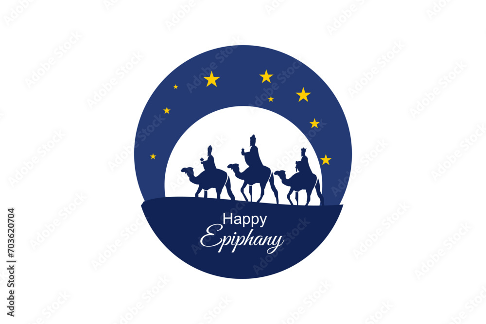 illustration of Epiphany (Epiphany is a Christian festival) vector. Suitable for greeting card, poster and banner.
