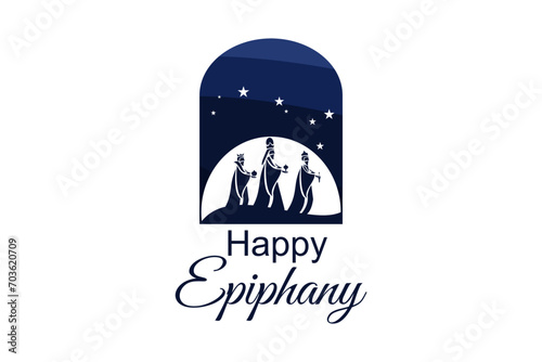 illustration of Epiphany (Epiphany is a Christian festival) vector. Suitable for greeting card, poster and banner.
