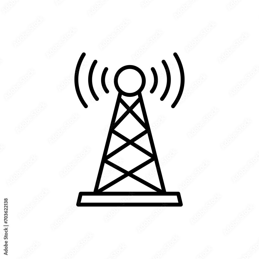 Wireless signal outline icons, minimalist vector illustration ,simple transparent graphic element .Isolated on white background Wireless signal outline icons, minimalist vector illustration ,simple transparent graphic element .Isolated on white background